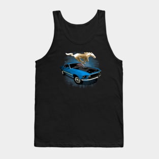 Blue 69 Mustang Mach 1 Tank Top